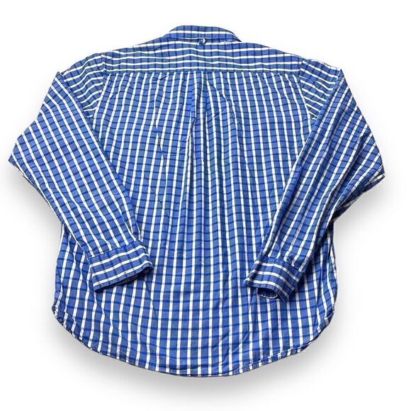 Lucky Brand Shirt Mens Medium M Blue Gingham Classic Long Sleeve Button Down - Picture 3 of 10
